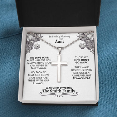 Memory of your Aunt Cross Necklace - Love You This Much